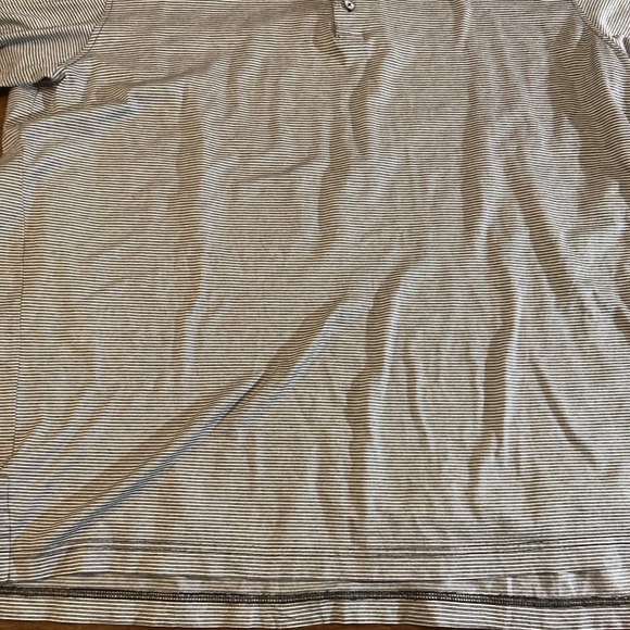 Fairway & Greene Polo Shirt Mens XLarge Black & White Stripes Lightweight - Picture 7 of 11